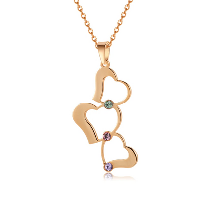 Berlin Heart Trio Necklace